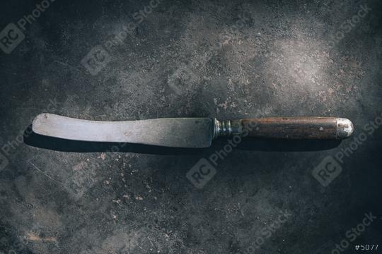 Old Knife on Rusty Metal Sheet  : Stock Photo or Stock Video Download rcfotostock photos, images and assets rcfotostock | RC Photo Stock.: