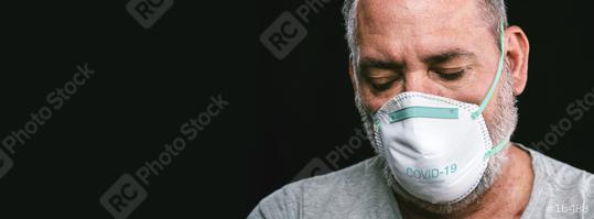 Old man wearing an anti virus protection mask to prevent others from corona COVID-19 and SARS cov 2 infection  : Stock Photo or Stock Video Download rcfotostock photos, images and assets rcfotostock | RC-Photo-Stock.: