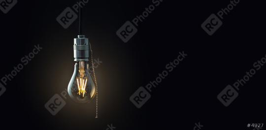 old vintage hanging light bulb over dark background  : Stock Photo or Stock Video Download rcfotostock photos, images and assets rcfotostock | RC Photo Stock.: