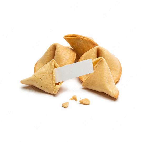 open fortune cookie with crumbs   : Stock Photo or Stock Video Download rcfotostock photos, images and assets rcfotostock | RC Photo Stock.: