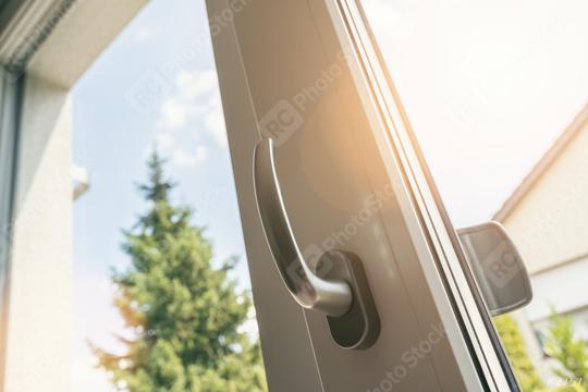 opened white plastic pvc window with sunlight  : Stock Photo or Stock Video Download rcfotostock photos, images and assets rcfotostock | RC Photo Stock.: