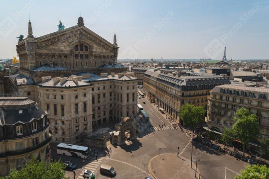 Opera with Eiffel tower, Paris. France.  : Stock Photo or Stock Video Download rcfotostock photos, images and assets rcfotostock | RC Photo Stock.: