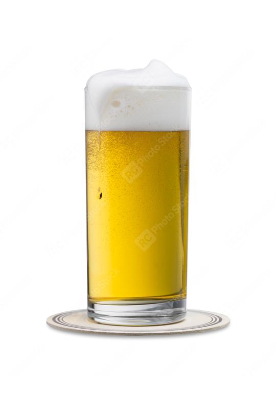 overflowing beer in a glass with on a beermat  : Stock Photo or Stock Video Download rcfotostock photos, images and assets rcfotostock | RC Photo Stock.: