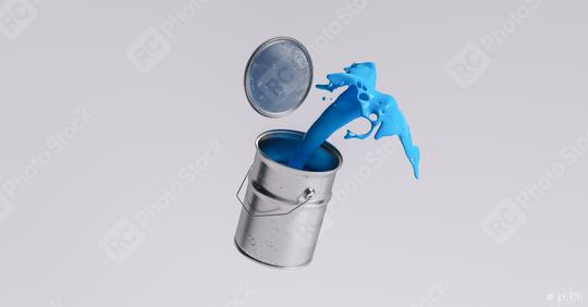 paint can splashing blue bright color, renovation concept image  : Stock Photo or Stock Video Download rcfotostock photos, images and assets rcfotostock | RC Photo Stock.: