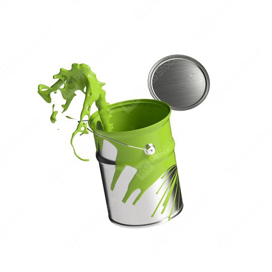 paint can splashing green bright color isolated on white background  : Stock Photo or Stock Video Download rcfotostock photos, images and assets rcfotostock | RC Photo Stock.: