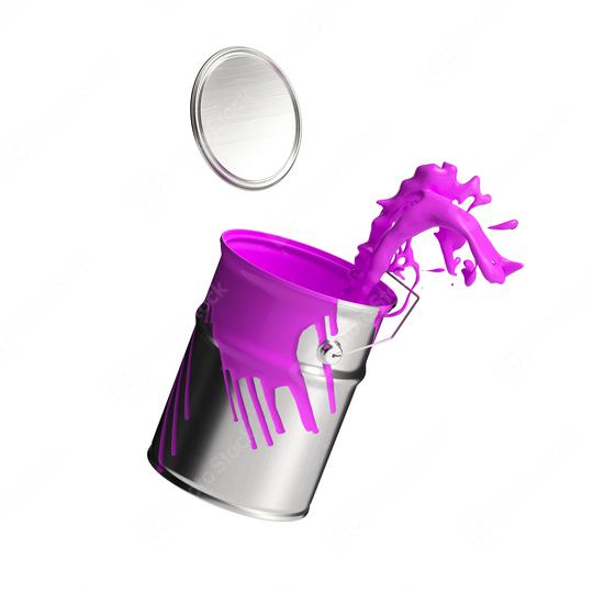 paint can splashing pink bright color isolated on white background  : Stock Photo or Stock Video Download rcfotostock photos, images and assets rcfotostock | RC Photo Stock.: