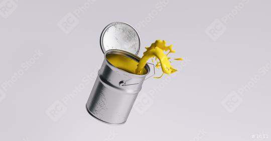 paint can splashing yellow bright color, renovation concept image  : Stock Photo or Stock Video Download rcfotostock photos, images and assets rcfotostock | RC Photo Stock.: