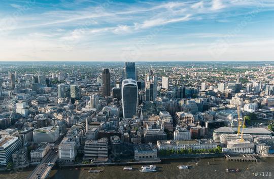 Panoramic aerial View of City London in UK  : Stock Photo or Stock Video Download rcfotostock photos, images and assets rcfotostock | RC Photo Stock.: