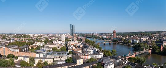 panoramic view of Frankfurt am Main  : Stock Photo or Stock Video Download rcfotostock photos, images and assets rcfotostock | RC Photo Stock.: