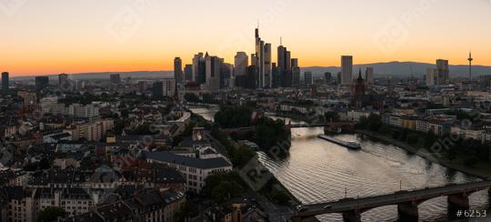 Panoramic view of Frankfurt am Main at Sunset, Germany   : Stock Photo or Stock Video Download rcfotostock photos, images and assets rcfotostock | RC Photo Stock.: