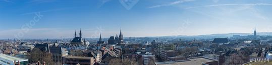 Panoramic view of imperial city Aachen in spring  : Stock Photo or Stock Video Download rcfotostock photos, images and assets rcfotostock | RC Photo Stock.:
