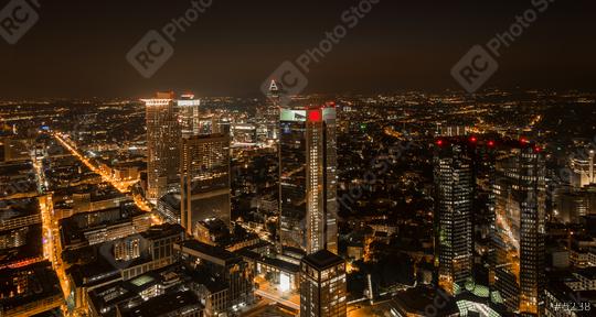 Panoramic view of the Financial district skyline in Frankfurt at night  : Stock Photo or Stock Video Download rcfotostock photos, images and assets rcfotostock | RC Photo Stock.: