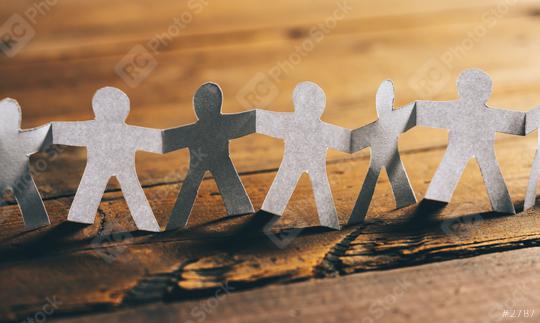 Paper People Holding Hands  : Stock Photo or Stock Video Download rcfotostock photos, images and assets rcfotostock | RC Photo Stock.: