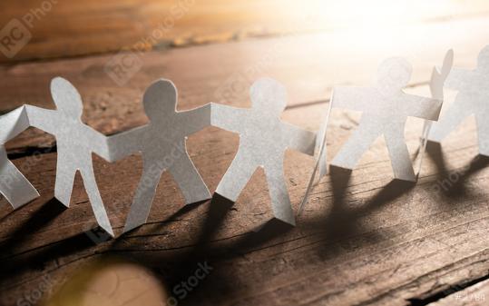 Paper People Teamwork Holding Hands. Business Concept image  : Stock Photo or Stock Video Download rcfotostock photos, images and assets rcfotostock | RC Photo Stock.: