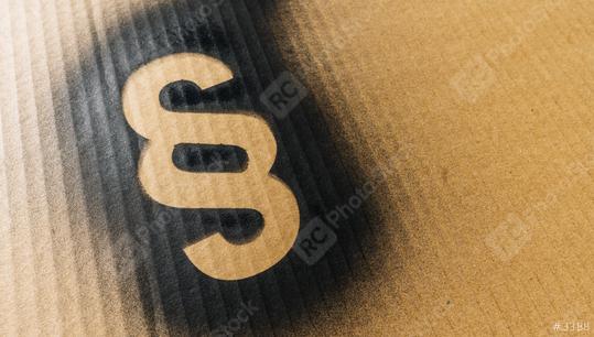 Paragraph sign sprayed on a carton - Symbol of Law and Justice  : Stock Photo or Stock Video Download rcfotostock photos, images and assets rcfotostock | RC Photo Stock.: