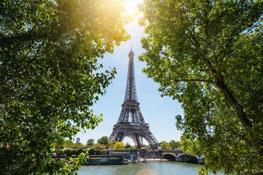 Paris Eiffel Tower and river Seine at sunset in Paris, France. Eiffel Tower is one of the most iconic landmarks of Paris. Postcard of Paris  : Stock Photo or Stock Video Download rcfotostock photos, images and assets rcfotostock | RC Photo Stock.: