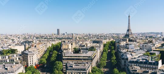 Paris Eiffel Tower. View from Arch of Triumph  : Stock Photo or Stock Video Download rcfotostock photos, images and assets rcfotostock | RC Photo Stock.: