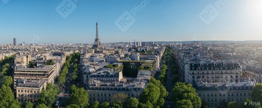 Paris Skyline Panorama with eiffel tower. View from Arch of Triumph  : Stock Photo or Stock Video Download rcfotostock photos, images and assets rcfotostock | RC Photo Stock.:
