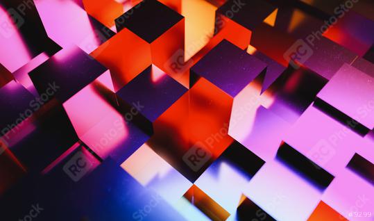 Party background of colorful neon light cubes in agrid  : Stock Photo or Stock Video Download rcfotostock photos, images and assets rcfotostock | RC Photo Stock.: