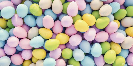 pastel colored easter eggs background - 3D Rendering  : Stock Photo or Stock Video Download rcfotostock photos, images and assets rcfotostock | RC Photo Stock.: