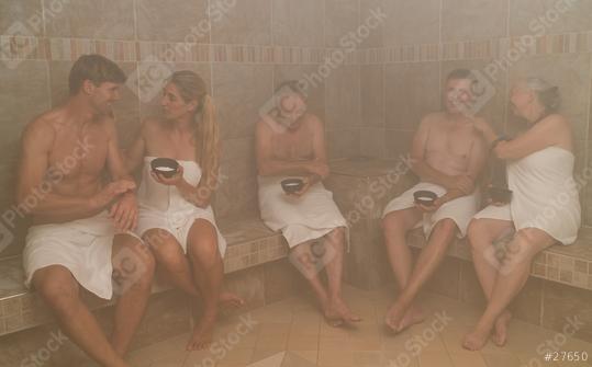 People in a steam bath with salt, engaging in conversation and relaxation at a spa wellness hotel  : Stock Photo or Stock Video Download rcfotostock photos, images and assets rcfotostock | RC Photo Stock.: