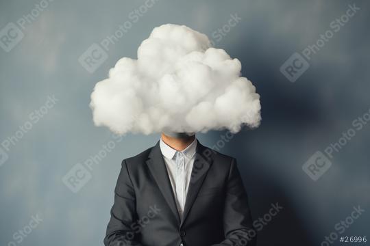 Person with a cloud for a head against a dark background
  : Stock Photo or Stock Video Download rcfotostock photos, images and assets rcfotostock | RC Photo Stock.: