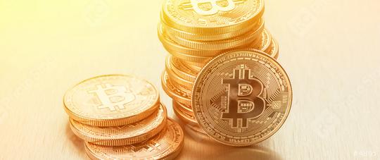 Photo Golden Bitcoins stack  : Stock Photo or Stock Video Download rcfotostock photos, images and assets rcfotostock | RC Photo Stock.: