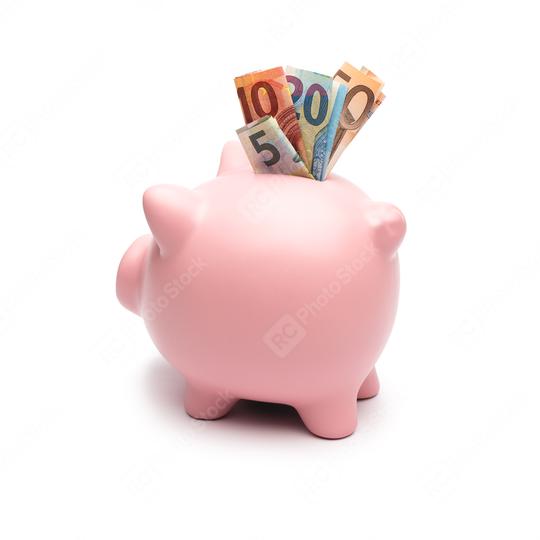 Piggy Bank with euros  : Stock Photo or Stock Video Download rcfotostock photos, images and assets rcfotostock | RC Photo Stock.:
