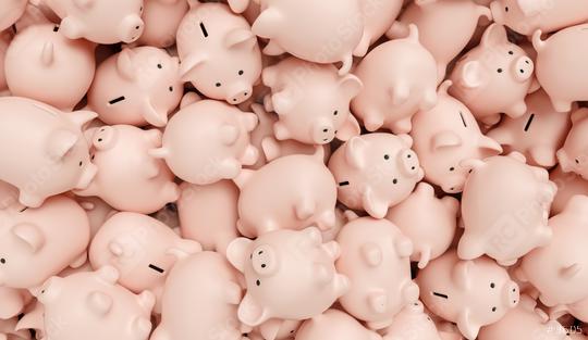 piggy banks on a pile, investment and development concept image  : Stock Photo or Stock Video Download rcfotostock photos, images and assets rcfotostock | RC Photo Stock.: