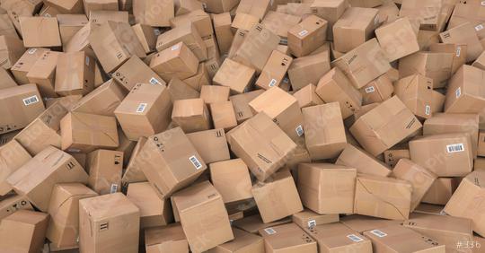 Pile of brown cardboard boxes background header, logistics and delivery concept image  : Stock Photo or Stock Video Download rcfotostock photos, images and assets rcfotostock | RC-Photo-Stock.: