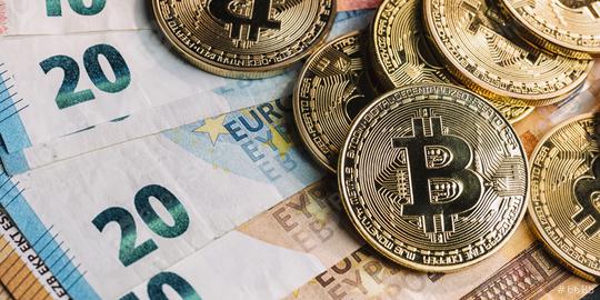 pile of cryptocurrency Bitcoins, on top of Euro banknotes  : Stock Photo or Stock Video Download rcfotostock photos, images and assets rcfotostock | RC Photo Stock.:
