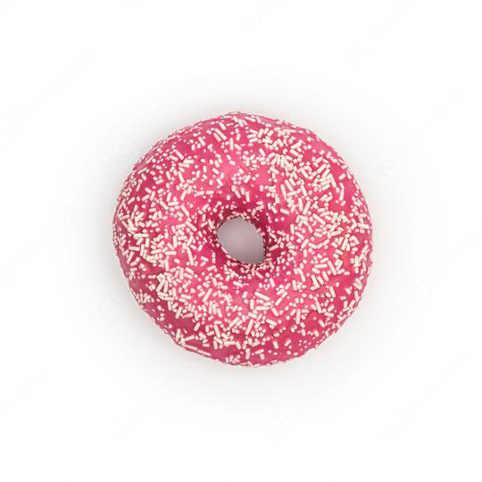 pink doughnut with white sugar sprinkles isolated on white background  : Stock Photo or Stock Video Download rcfotostock photos, images and assets rcfotostock | RC Photo Stock.: