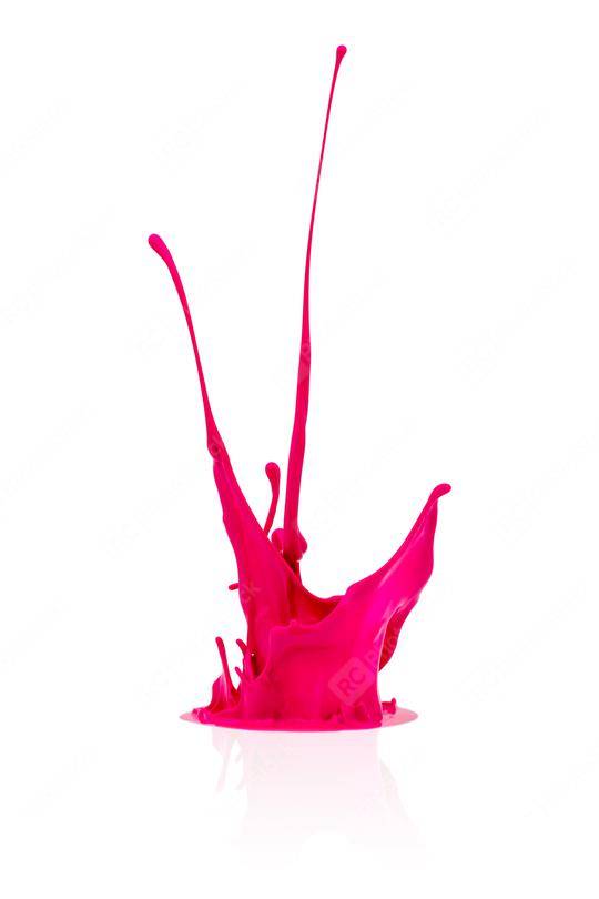 pink paint splashing on white  : Stock Photo or Stock Video Download rcfotostock photos, images and assets rcfotostock | RC Photo Stock.: