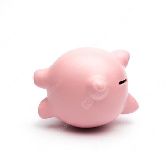 Pink piggy bank upside down  : Stock Photo or Stock Video Download rcfotostock photos, images and assets rcfotostock | RC Photo Stock.: