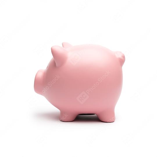 Pink piggy from the side on white background  : Stock Photo or Stock Video Download rcfotostock photos, images and assets rcfotostock | RC Photo Stock.: