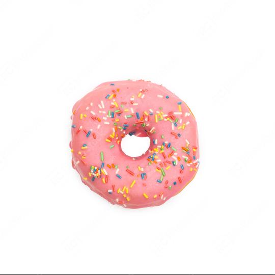 pink sugar coated doughnut with colorful sprinkles, isolated on white background  : Stock Photo or Stock Video Download rcfotostock photos, images and assets rcfotostock | RC Photo Stock.: