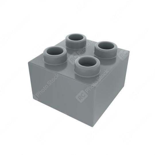 Plastic building block in gray color isolated on white background  : Stock Photo or Stock Video Download rcfotostock photos, images and assets rcfotostock | RC Photo Stock.: