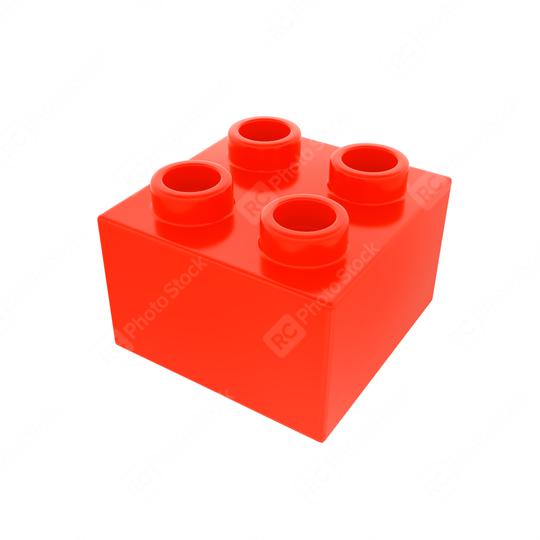 Plastic building block in red color isolated on white background  : Stock Photo or Stock Video Download rcfotostock photos, images and assets rcfotostock | RC Photo Stock.: