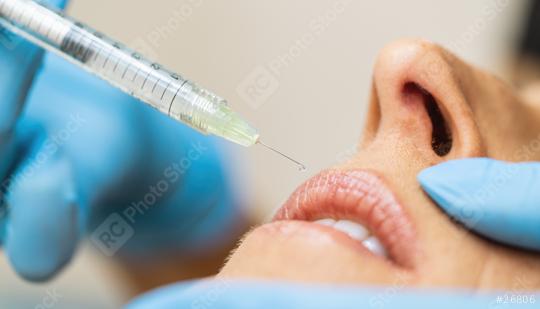 Plastic Surgery. Young Woman Receiving Anti-aging face Injection  : Stock Photo or Stock Video Download rcfotostock photos, images and assets rcfotostock | RC Photo Stock.: