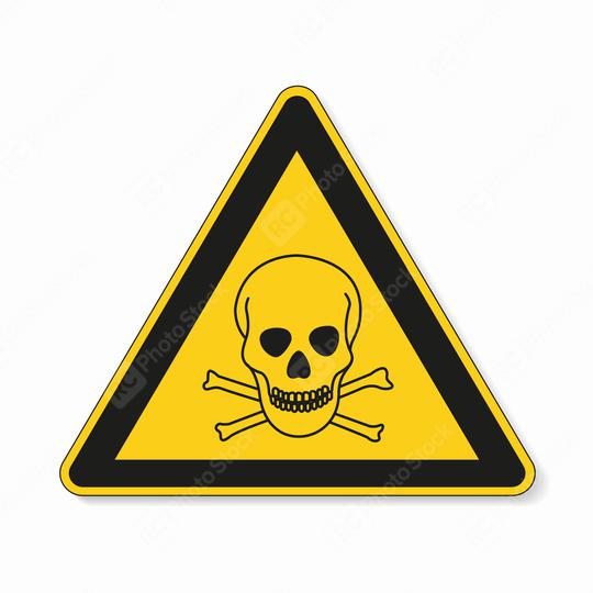Poison warn sign with skull and crossbones. Safety signs, warning Sign or Danger symbol BGV hazard pictogram, Deadly danger sign. skull and crossbones for toxic on white background. Vector EPS 10.  : Stock Photo or Stock Video Download rcfotostock photos, images and assets rcfotostock | RC Photo Stock.: