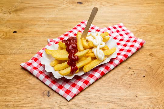 pommes fries with ketchup and mayo sauce  : Stock Photo or Stock Video Download rcfotostock photos, images and assets rcfotostock | RC Photo Stock.: