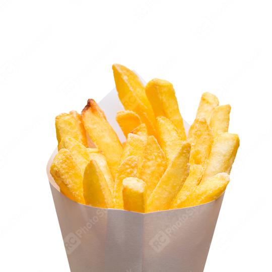 Pommes frites bag on white  : Stock Photo or Stock Video Download rcfotostock photos, images and assets rcfotostock | RC Photo Stock.: