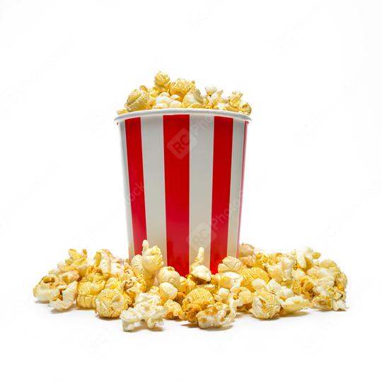 popcorn in a box isolated on white   : Stock Photo or Stock Video Download rcfotostock photos, images and assets rcfotostock | RC Photo Stock.: