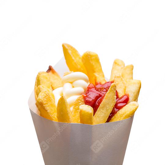 potato fries with mayonnaise and ketchup  : Stock Photo or Stock Video Download rcfotostock photos, images and assets rcfotostock | RC Photo Stock.: