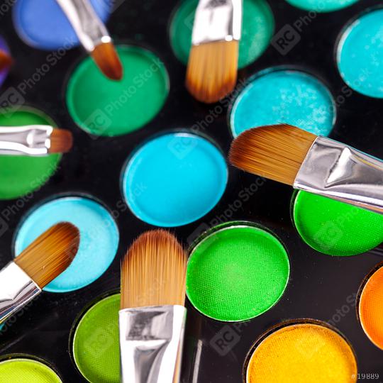powder brushes  multicolour background  : Stock Photo or Stock Video Download rcfotostock photos, images and assets rcfotostock | RC Photo Stock.:
