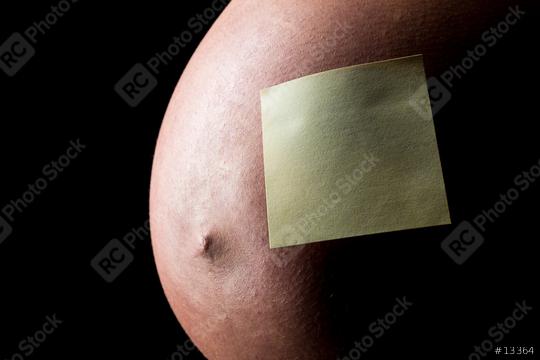 Pregnant woman belly with Sticky Note  : Stock Photo or Stock Video Download rcfotostock photos, images and assets rcfotostock | RC Photo Stock.: