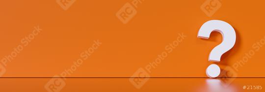 Question mark in front of a orange color wall background. Business support concept  : Stock Photo or Stock Video Download rcfotostock photos, images and assets rcfotostock | RC Photo Stock.: