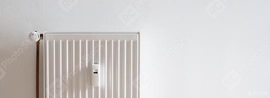 radiator on a white wall, banner size, with copyspace for your individual text.  : Stock Photo or Stock Video Download rcfotostock photos, images and assets rcfotostock | RC Photo Stock.: