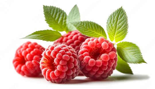 Raspberries on white background (Generative AI)  : Stock Photo or Stock Video Download rcfotostock photos, images and assets rcfotostock | RC Photo Stock.: