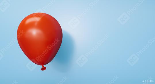 red Balloon against a blue wall - 3D Rendering  : Stock Photo or Stock Video Download rcfotostock photos, images and assets rcfotostock | RC Photo Stock.: